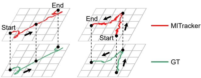 Visualization of BEV trajectories.