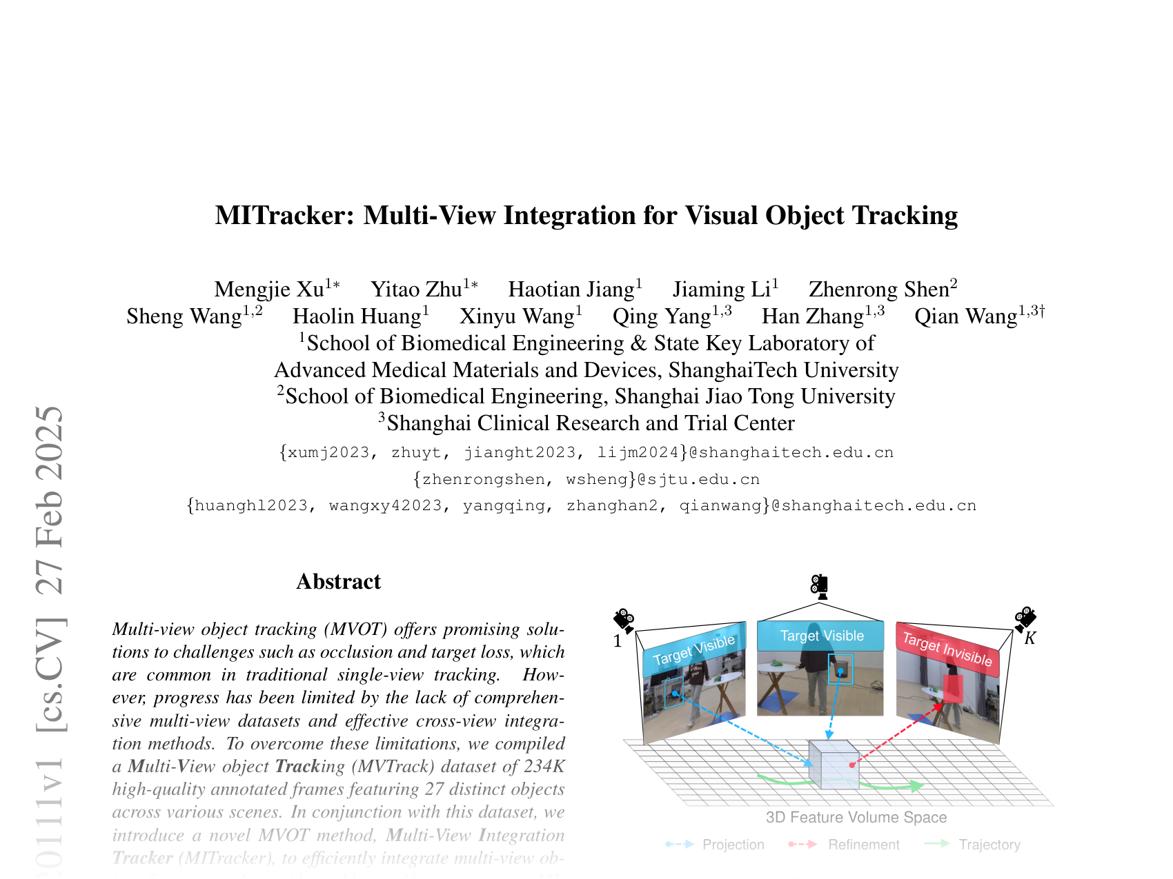 [MITracker: Multi-View Integration for Visual Object Tracking 🔗](https://arxiv.org/abs/2502.20111)