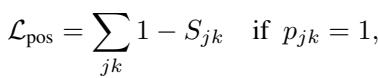 Equation for positive loss.
