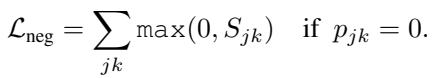 Equation for negative loss.