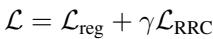 Equation for total loss function.