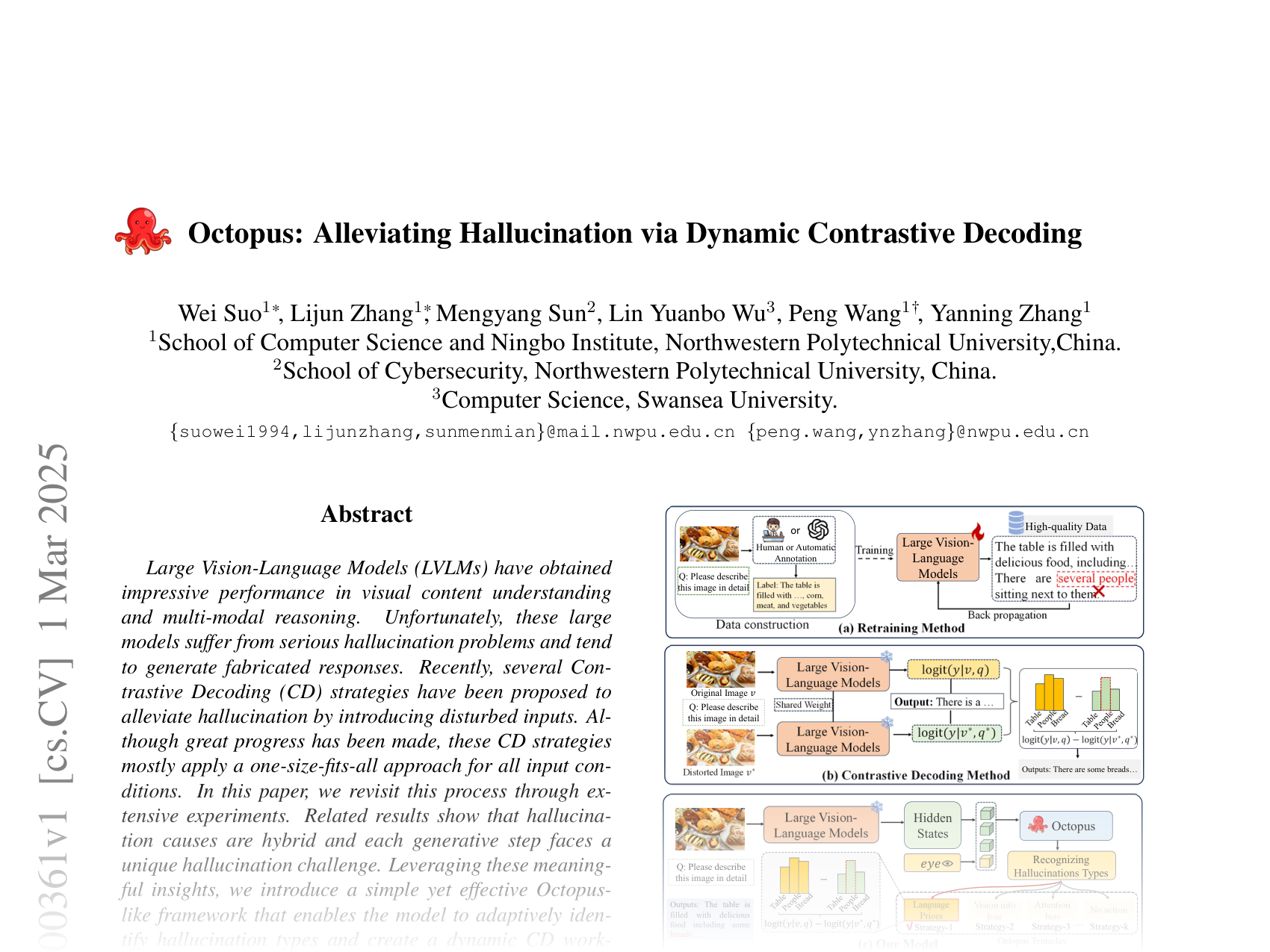 [K Octopus: Alleviating Hallucination via Dynamic Contrastive Decoding 🔗](https://arxiv.org/abs/2503.00361)