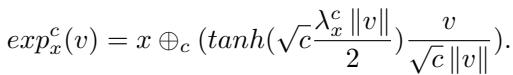 Equation for the Exponential Map.