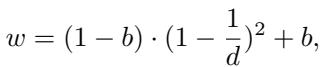 Equation for dynamic weight w.