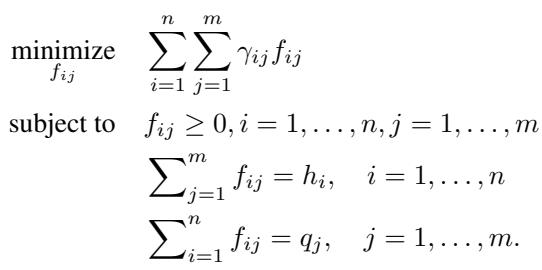 The general formulation of the optimal transport problem.