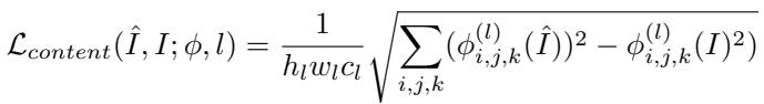 Equation: Content Loss for preserving biological structures.