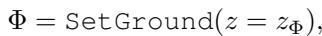 Equation for SetGround