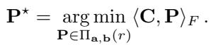 Equation 5: The Low-Rank OT problem.