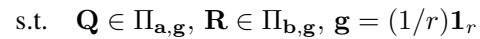 Equation 9: The constraints for the Low-Rank optimization.