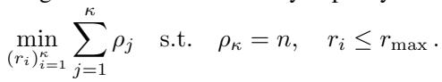 Equation 17: Optimization for the rank-annealing schedule.
