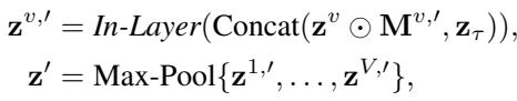 Equation for injecting the masked latent into the network.