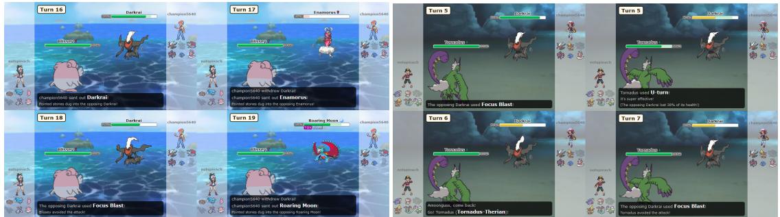 Failures against Stall and Switching strategies.