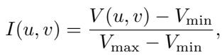 Equation for image normalization.
