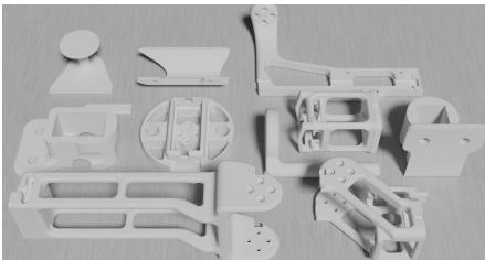 JoyLo 的各个连杆组件。