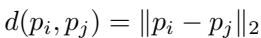 Equation for distance calculation