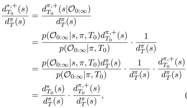 Bayes rule derivation for distribution ratios.