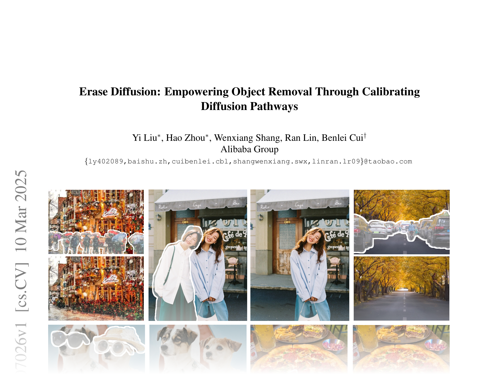 [Erase Diffusion: Empowering Object Removal Through Calibrating Diffusion Pathways 🔗](https://arxiv.org/abs/2503.07026)