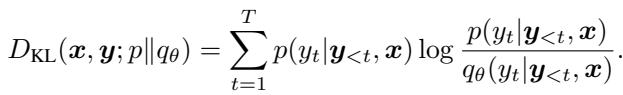 Standard KL Divergence Equation.