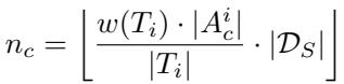 Equation for cluster sampling budget.