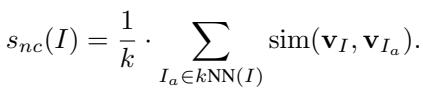 Equation for Neighbor Centrality Score.