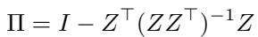 Projection Matrix Equation