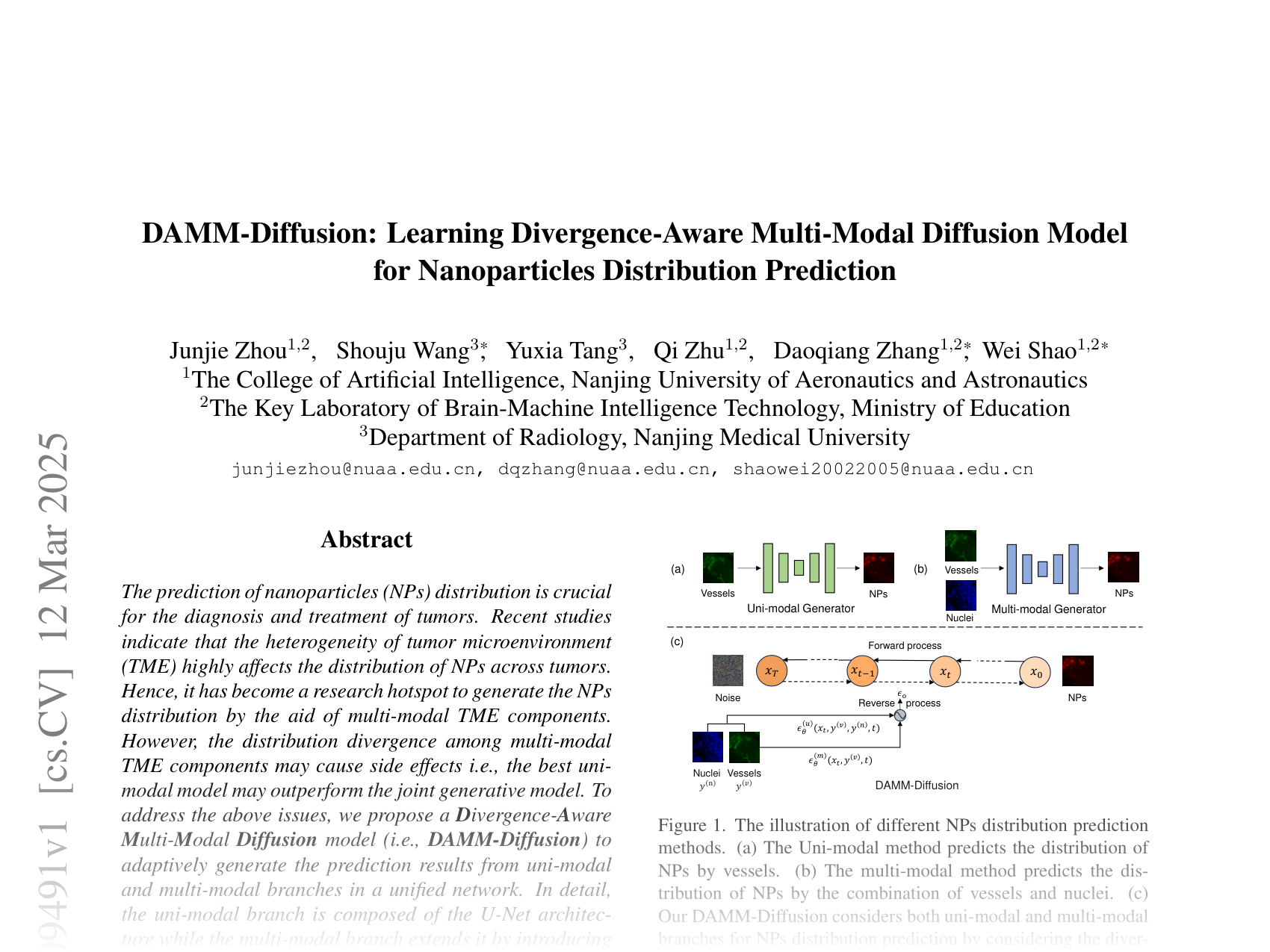 [DAMM-Diffusion: Learning Divergence-Aware Multi-Modal Diffusion Model for Nanoparticles Distribution Prediction 🔗](https://arxiv.org/abs/2503.09491)