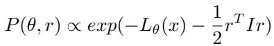 Equation parameterizing the posterior distribution for sampling.