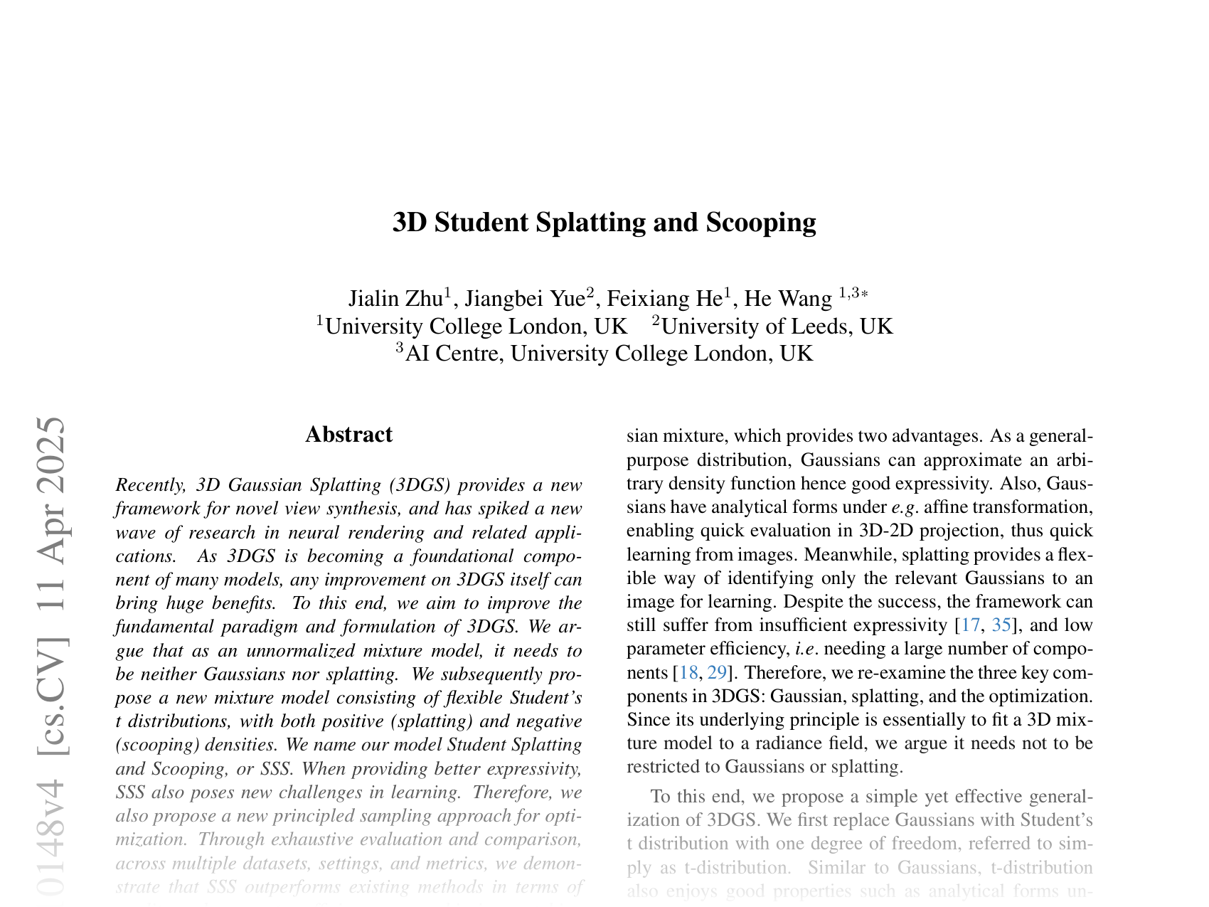 [3D Student Splatting and Scooping 🔗](https://arxiv.org/abs/2503.10148)
