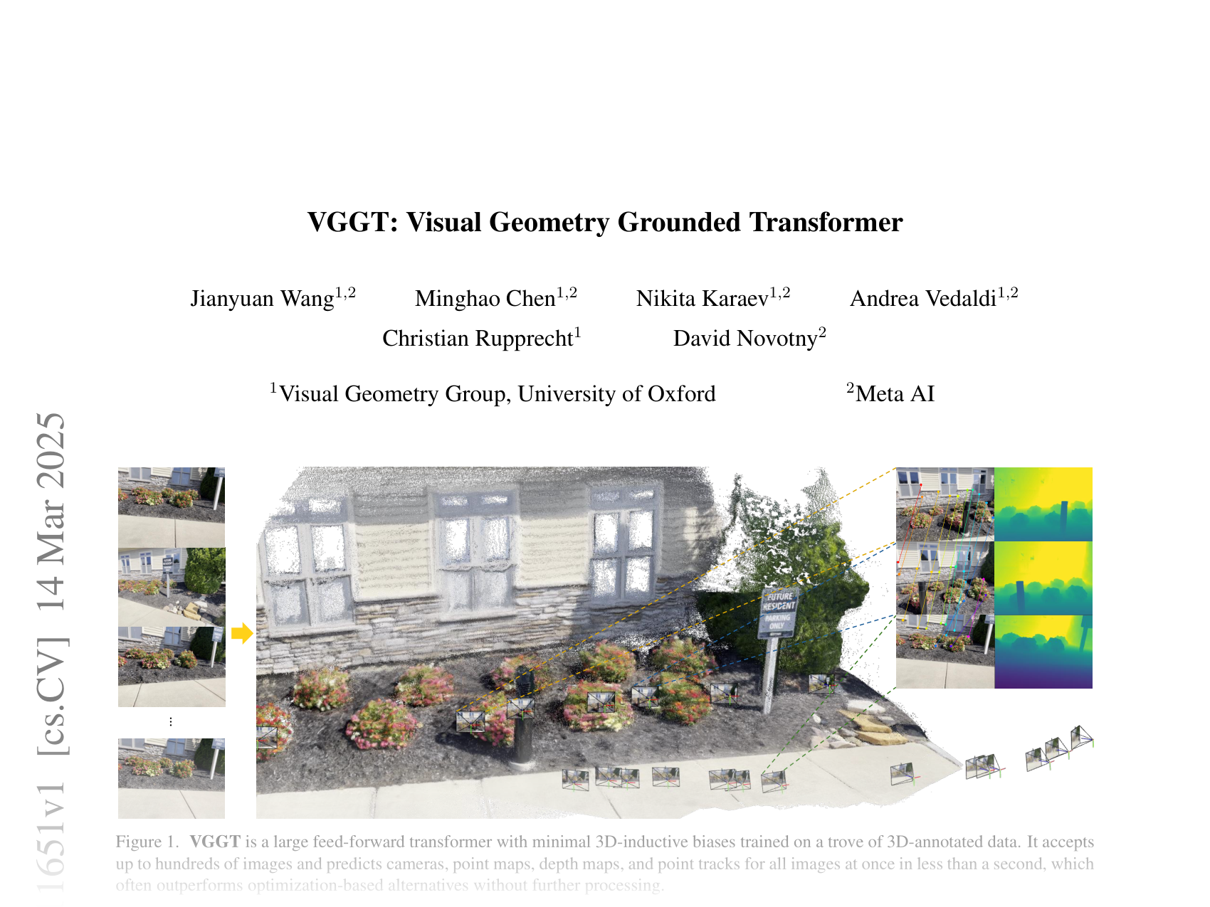 [VGGT: Visual Geometry Grounded Transformer 🔗](https://arxiv.org/abs/2503.11651)