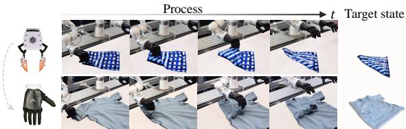 Figure 6: Cross-embodiment generalization results.