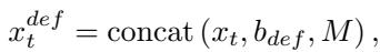 Concatenation input for the defect loss.