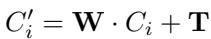 Equation for Affine Color Transformation.