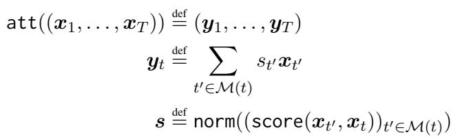 Equation 35: The mathematical definition of attention with normalization.