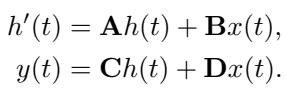 Continuous time SSM equation