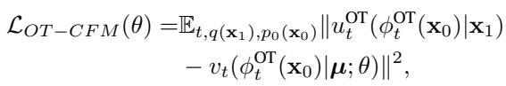 Equation: The OT-CFM loss function.