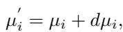 Equation for updating the Gaussian position.