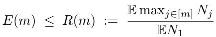 Theoretical efficiency bound formula.