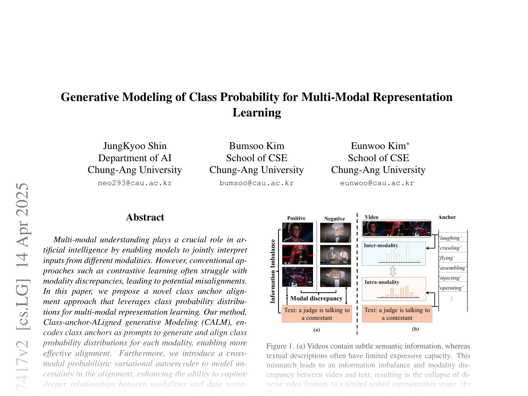 [Generative Modeling of Class Probability for Multi-Modal Representation Learning 🔗](https://arxiv.org/abs/2503.17417)