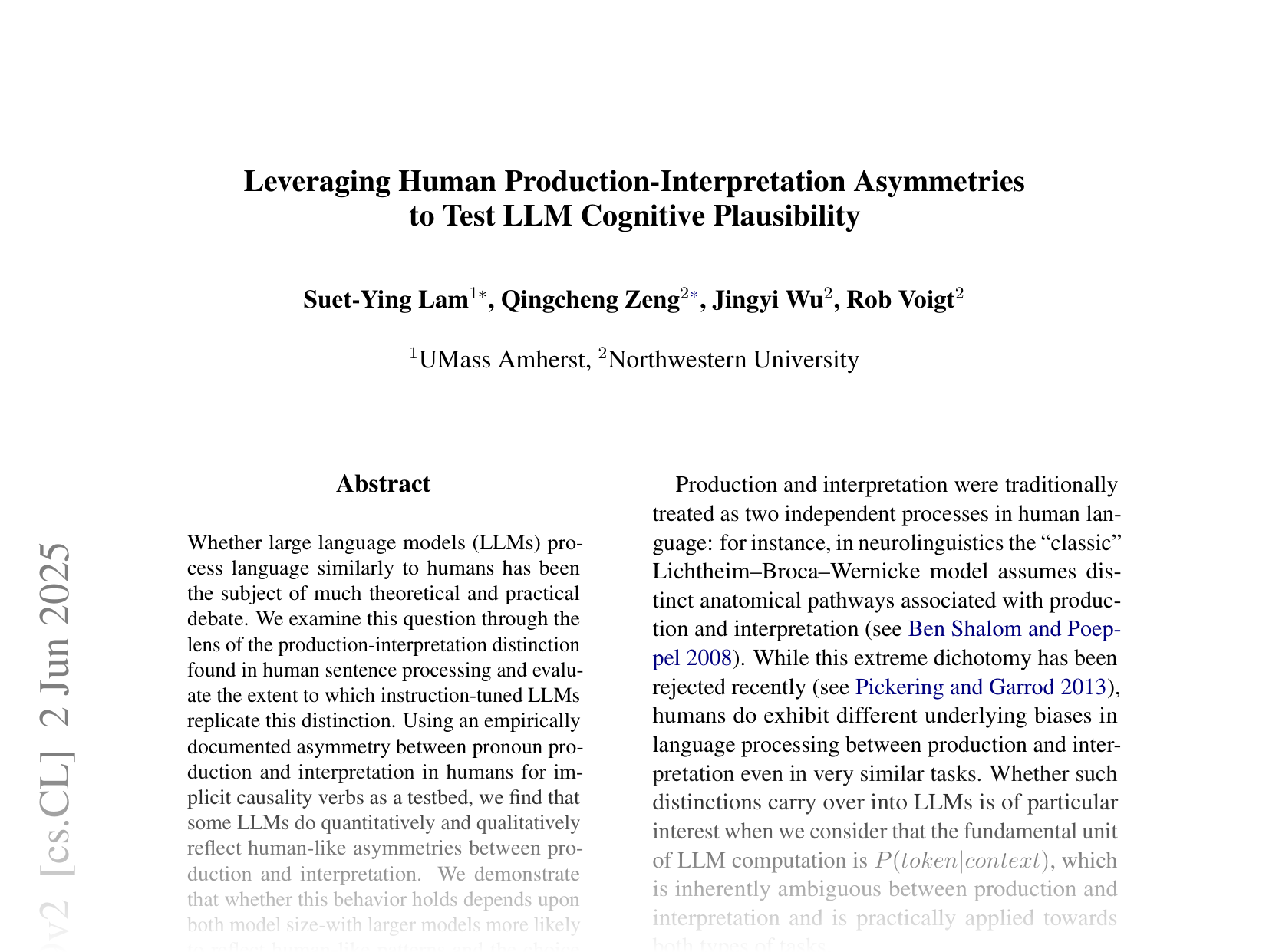 [Leveraging Human Production-Interpretation Asymmetries to Test LLM Cognitive Plausibility 🔗](https://arxiv.org/abs/2503.17579)