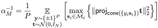 The mathematical definition of Manifold Capacity based on Mean-Field theory.