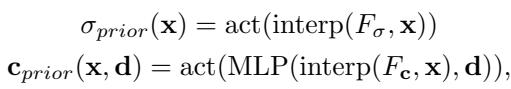 Equations for querying prior density and color.