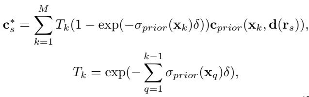 Equation for local volume rendering.