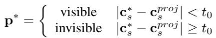 Equation for visibility thresholding.