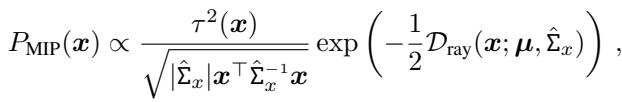 Equation for the MIP probability distribution.