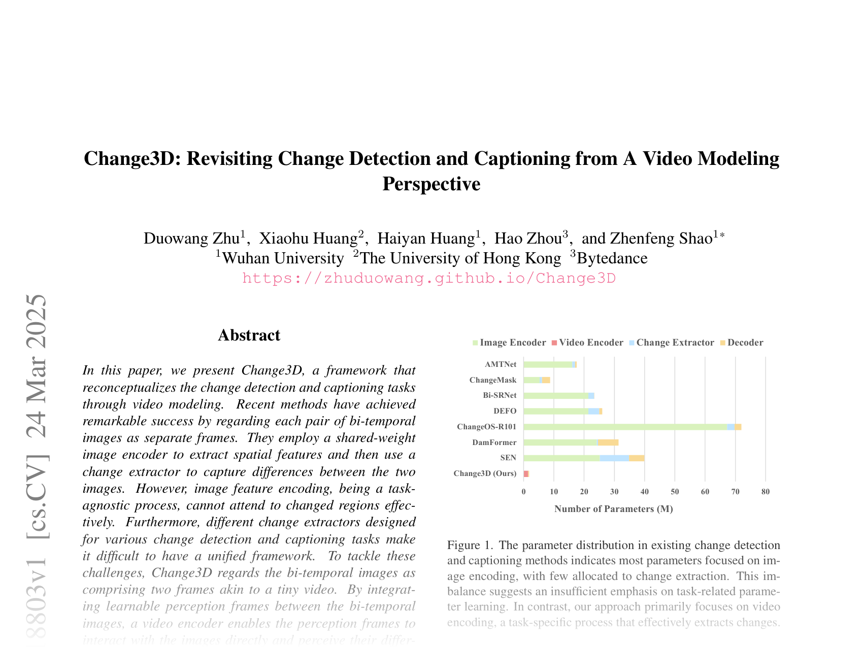 [Change3D: Revisiting Change Detection and Captioning from a Video Modeling Perspective 🔗](https://arxiv.org/abs/2503.18803)