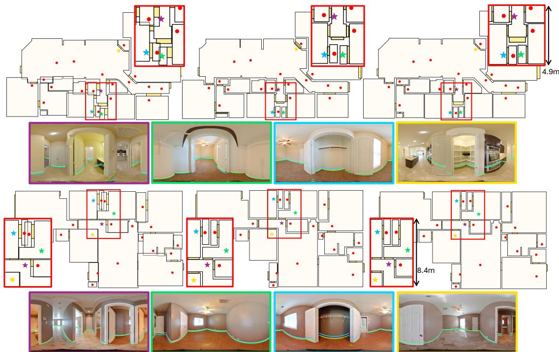 Figure 4: Qualitative results comparing initial noisy layouts with BADGR optimized layouts.