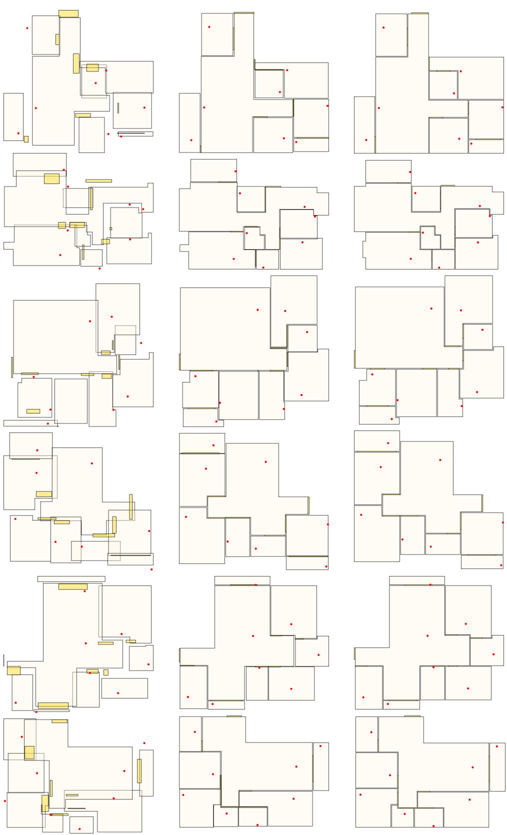 Figure 12: BADGR refining RPLAN layouts with high input noise.