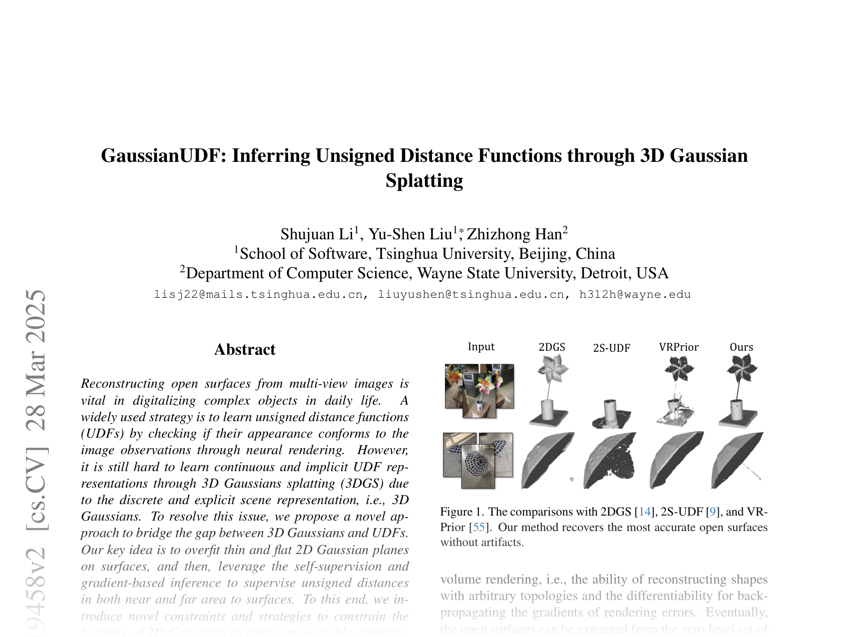 [GaussianUDF: Inferring Unsigned Distance Functions through 3D Gaussian Splatting 🔗](https://arxiv.org/abs/2503.19458)