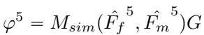 Equation 13 showing the calculation of the sub-deformation flow based on the matching score and a grid G.