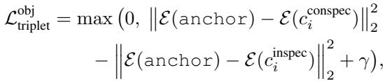 Equation 5. Object-level triplet loss.
